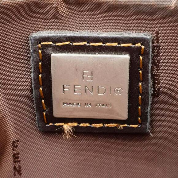 FENDI Cream Leather Zucca Shoulder Bag - Picture 8 of 16